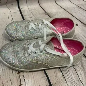 Faded Glory Shoes Faded Glory Girls Glitter Lace Up Casual